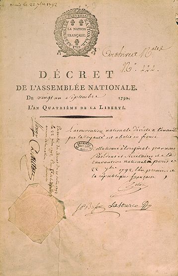 Décret de la Convention abolissant la royauté (1792)