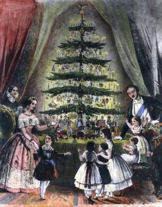 La Reine Victora et sa famille autour d'un arbre de Noël